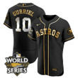 Yuli Gurriel Houston Astros 2022 World Series Black Gold Jersey Limited - All Stitched
