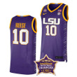 LSU Tigers College Basketball Champions Purple 2023 Jersey - All Stitched