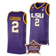 LSU Tigers College Basketball Champions Purple 2023 Jersey - All Stitched