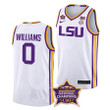 LSU Tigers College Basketball Champions White 2023 Jersey - All Stitched