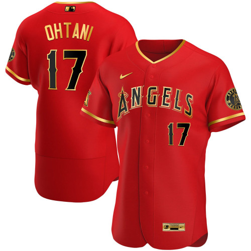 Men's Los Angeles Angels Flex Base Gold Jersey - All Stitched
