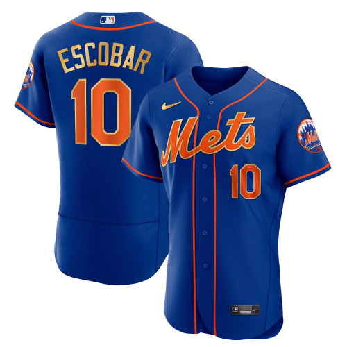 Men's New York Mets Gold Trim Jersey - All Stitched