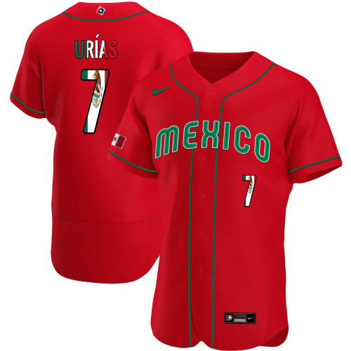 Men's Mexico 2023 World Baseball Flex Base Flag Jersey - All Stitched