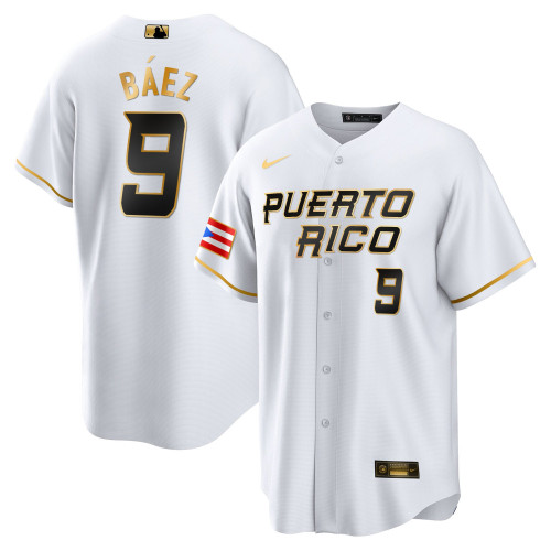 Men's Puerto Rico 2023 Gold Cool Base Jersey - All Stitched