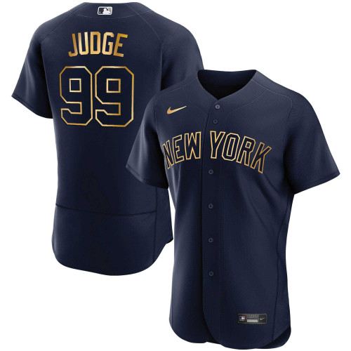 New York Yankees Navy Gold Jersey - All Stitched