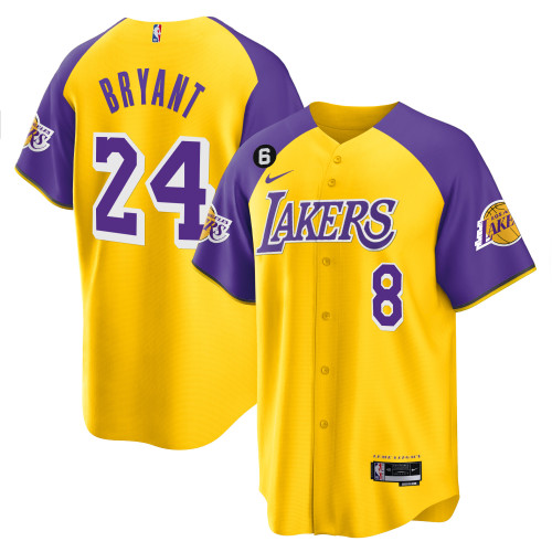 Men's Los Angeles Lakers Alternate Baseball Jersey - All Stitched