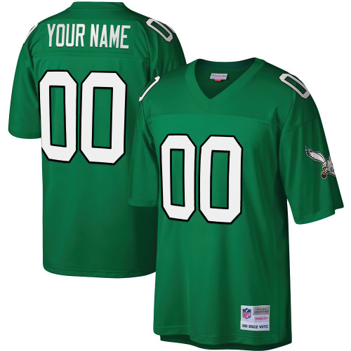 Eagles Big & Tall 1990 Retired Kelly Green Custom Jersey - All Stitched