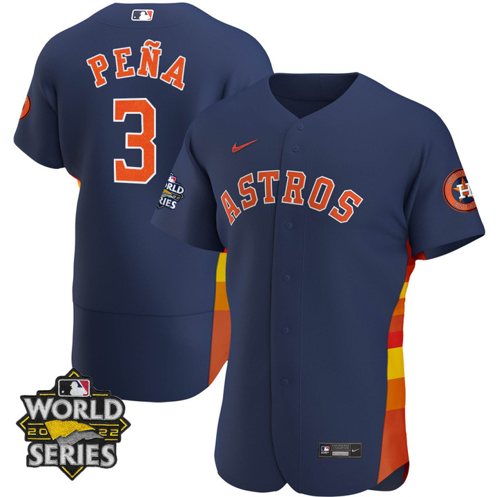 Men's Houston Astros Alternate Navy 2022 World Series Player Jersey - All Stitched