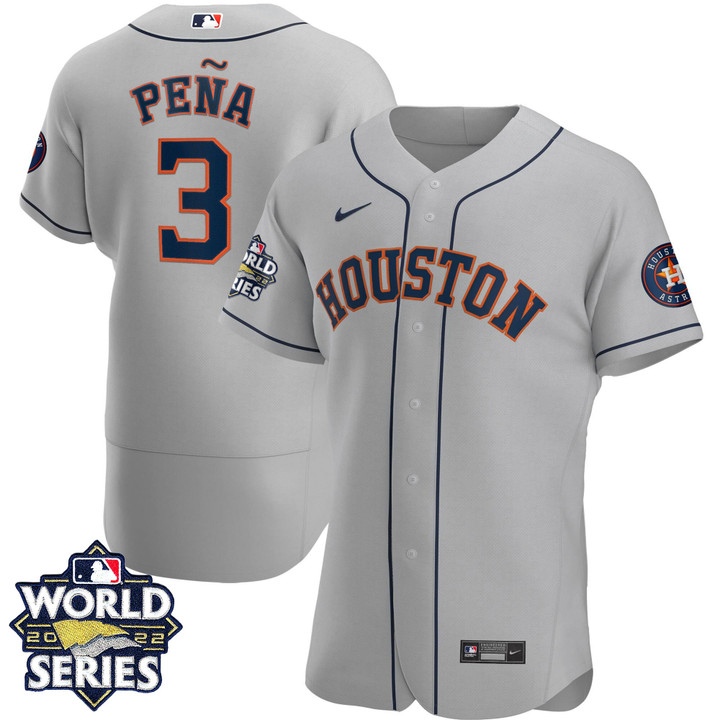 Men's Houston Astros 2022 World Series Gray Road Player Jersey - All Stitched