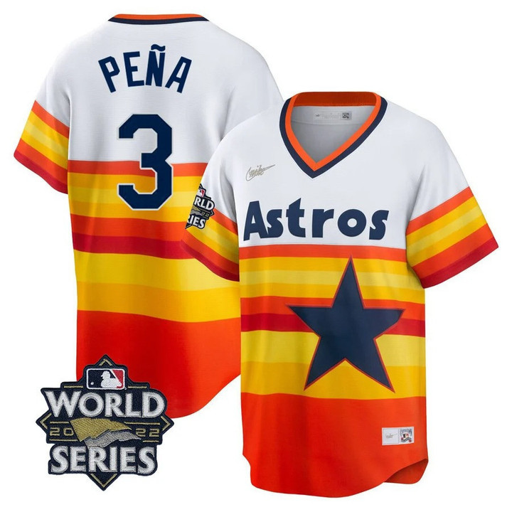 Houston Astros 2022 World Series White Home Cooperstown Collection Player Jersey - All Stitched
