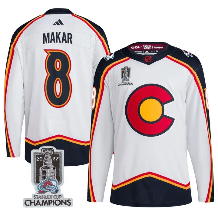 Men's Colorado Avalanche Players Jersey Champions Patch - All Stitched