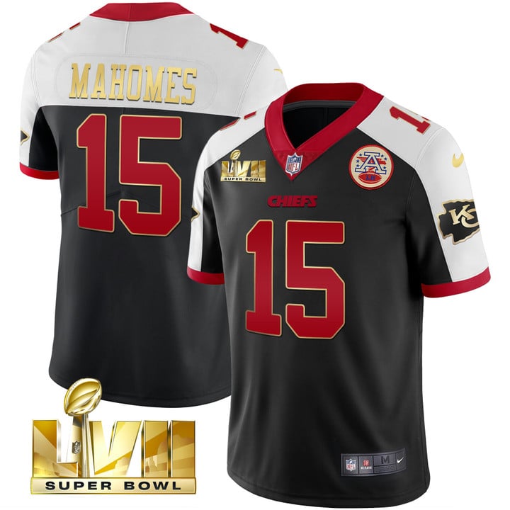 Men's Chiefs Super Bowl LVII Alternate Gold Vapor Jersey - All Stitched