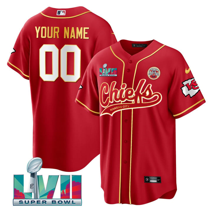 Chiefs Super Bowl LVII Cool Base Custom Jersey - All Stitched