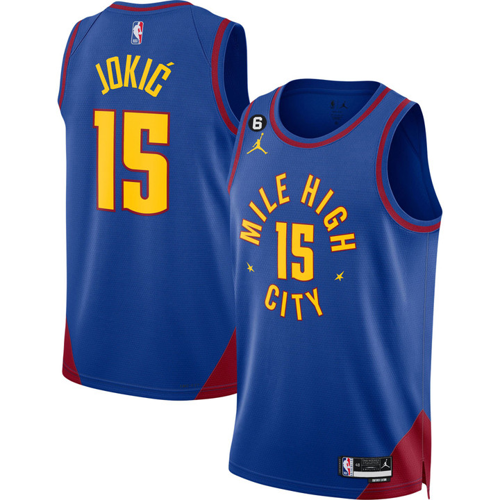 Men's Denver Nuggets #6 Patch Collection Jersey - All Stitched