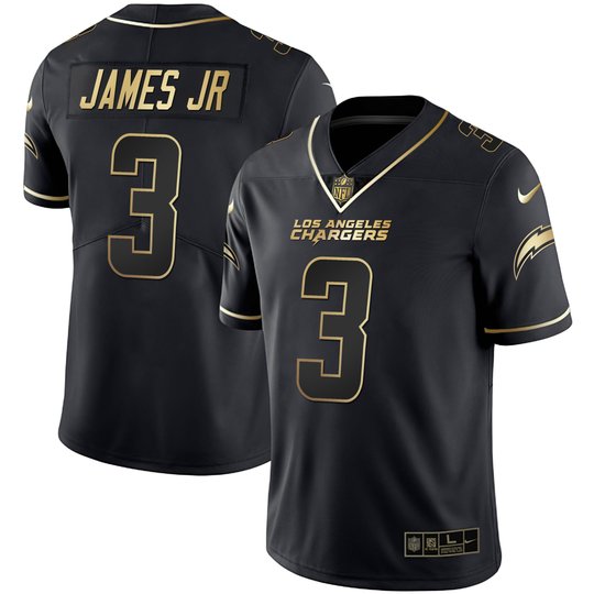 Women's Los Angeles Chargers White Gold & Black Gold Jersey - All Stitched
