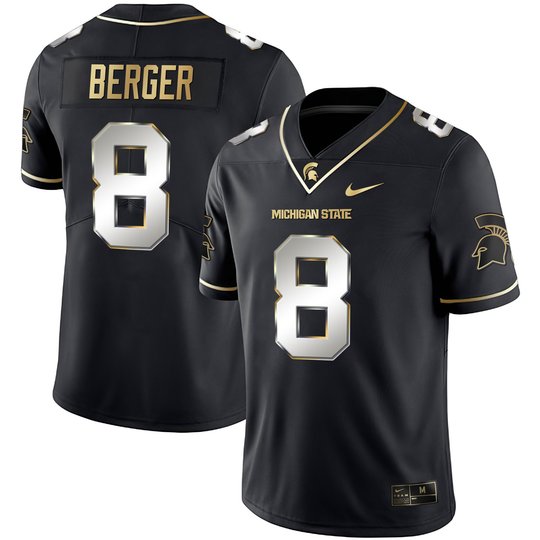 Men's Spartans Black Limited & Gold Vapor Jersey - All Stitched