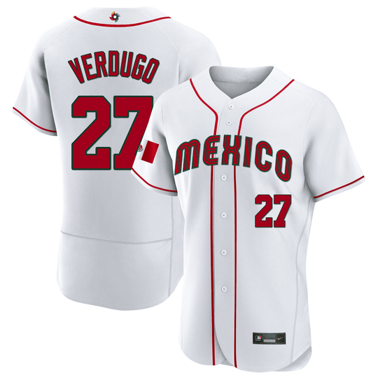 Men's Mexico 2023 World Baseball Flex Base Jersey - All Stitched