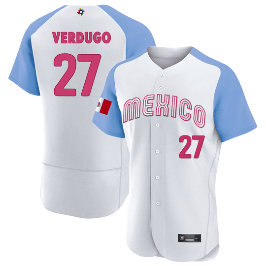 Youth's Mexico 2023 World Baseball Flex Base Jersey - All Stitched