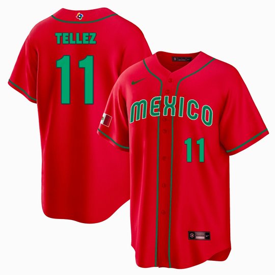 Youth's Mexico 2023 World Baseball Cool Base Jersey - All Stitched