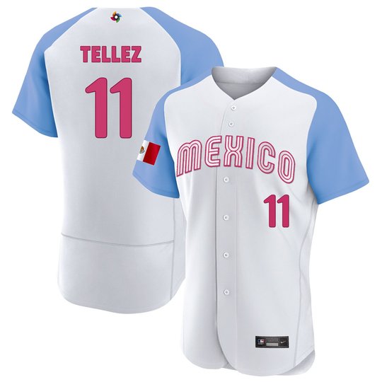 Youth's Mexico 2023 World Baseball Flex Base Jersey - All Stitched