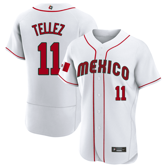 Youth's Mexico 2023 World Baseball Flex Base Jersey - All Stitched