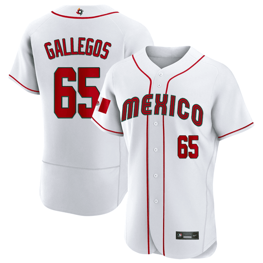 Youth's Mexico 2023 World Baseball Flex Base Jersey - All Stitched