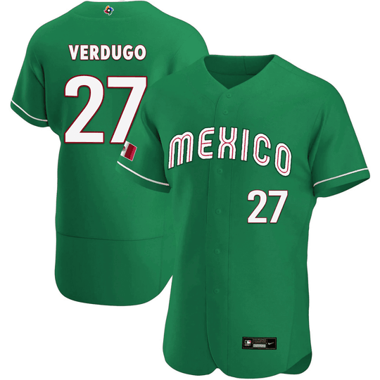 Youth's Mexico 2023 World Baseball Flex Base Jersey - All Stitched