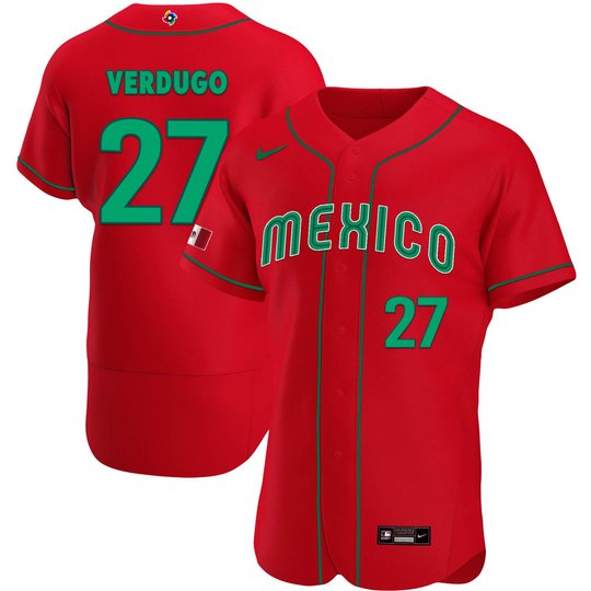 Youth's Mexico 2023 World Baseball Flex Base Jersey - All Stitched