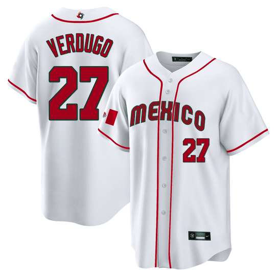 Youth's Mexico 2023 World Baseball Cool Base Jersey - All Stitched
