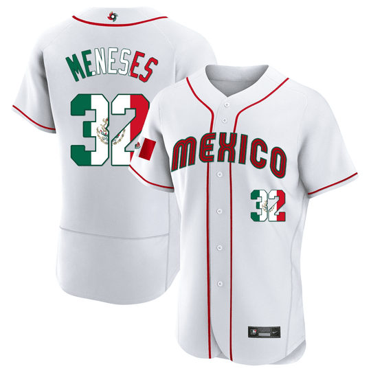 Men's Mexico 2023 World Baseball Flex Base Flag Jersey - All Stitched