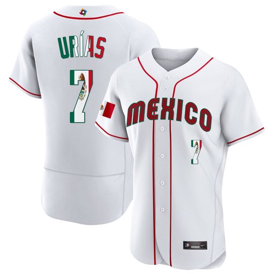 Men's Mexico 2023 World Baseball Flex Base Flag Jersey - All Stitched