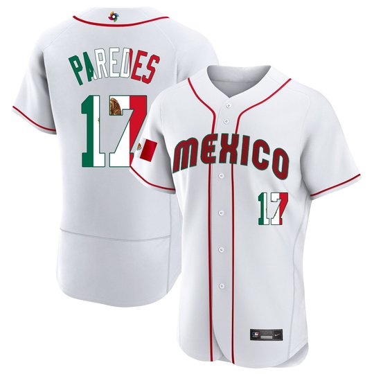Men's Mexico 2023 World Baseball Flex Base Flag Jersey - All Stitched