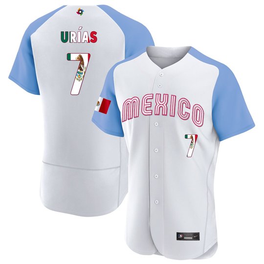 Men's Mexico 2023 World Baseball Flex Base Flag Jersey - All Stitched
