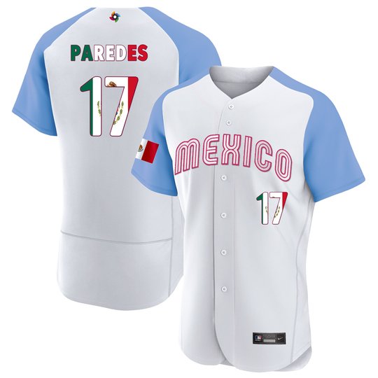 Men's Mexico 2023 World Baseball Flex Base Flag Jersey - All Stitched