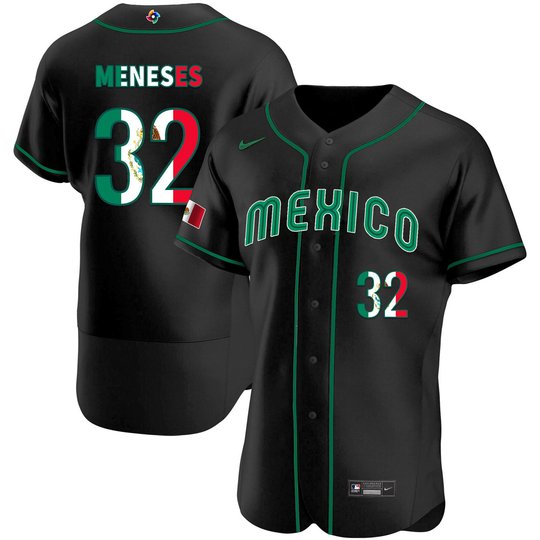 Men's Mexico 2023 World Baseball Flex Base Flag Jersey - All Stitched