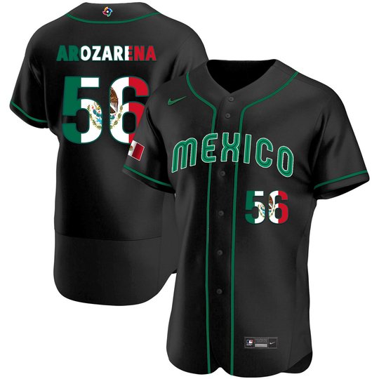 Men's Mexico 2023 World Baseball Flex Base Flag Jersey - All Stitched