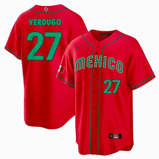 Men's Mexico 2023 World Baseball Cool Base Jersey - All Stitched