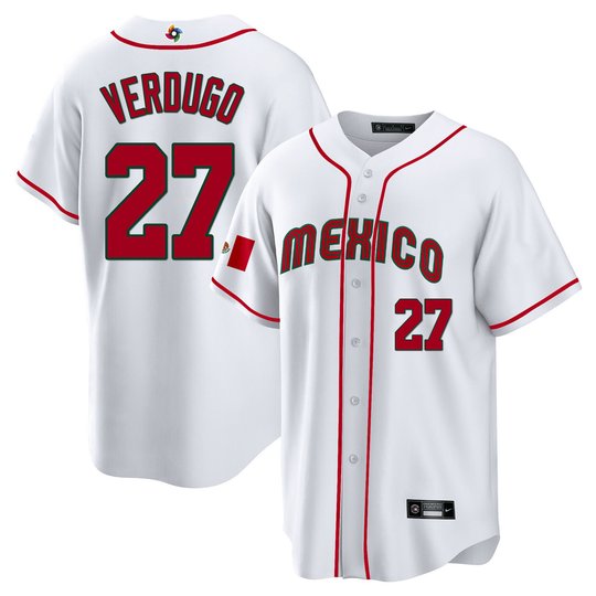 Men's Mexico 2023 World Baseball Cool Base Jersey - All Stitched