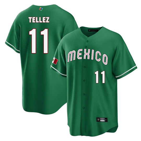 Men's Mexico 2023 World Baseball Cool Base Jersey - All Stitched