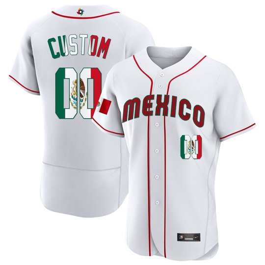 Mexico 2023 World Baseball Flex Base Custom Jersey - All Stitched