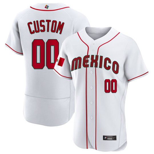 Mexico 2023 World Baseball Flex Base Custom Jersey - All Stitched