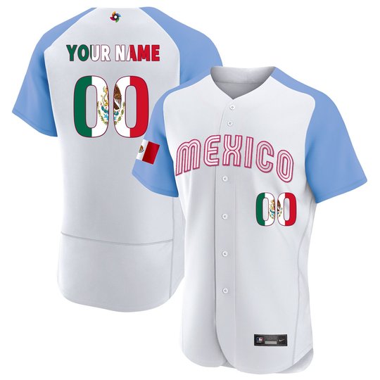 Mexico 2023 World Baseball Flex Base Custom Jersey - All Stitched