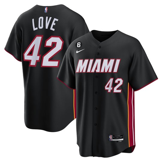 Miami Heat Baseball Jersey - All Stitched
