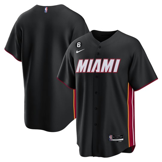 Miami Heat Baseball Jersey - All Stitched