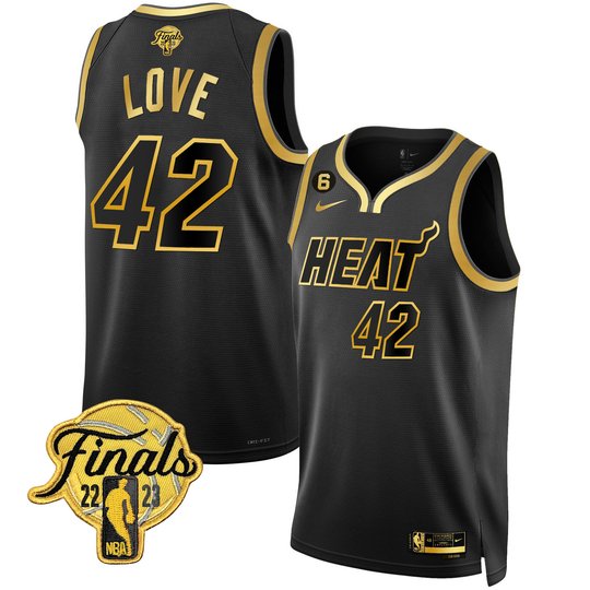Men's Miami Heat 2023 Finals Patch Collection Jersey - All Stitched