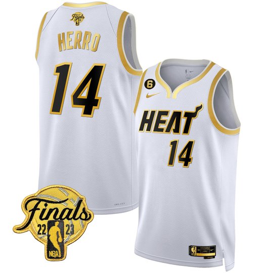 Men's Miami Heat 2023 Finals Patch Collection Jersey - All Stitched