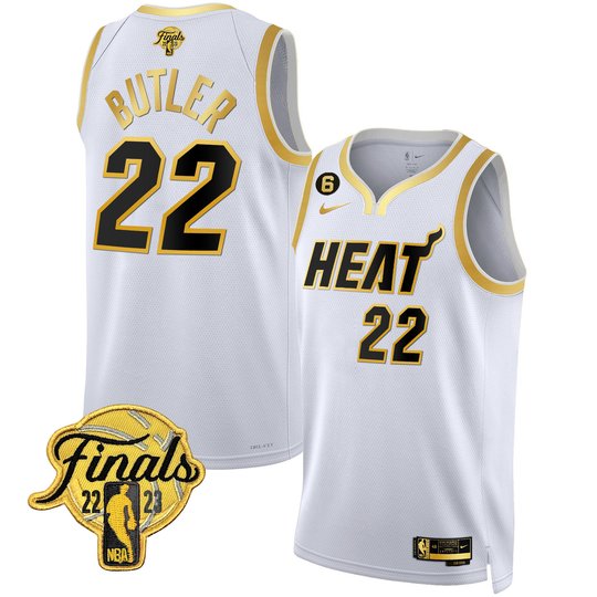 Men's Miami Heat 2023 Finals Patch Collection Jersey - All Stitched