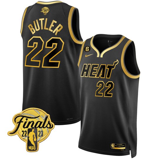 Men's Miami Heat 2023 Finals Patch Collection Jersey - All Stitched