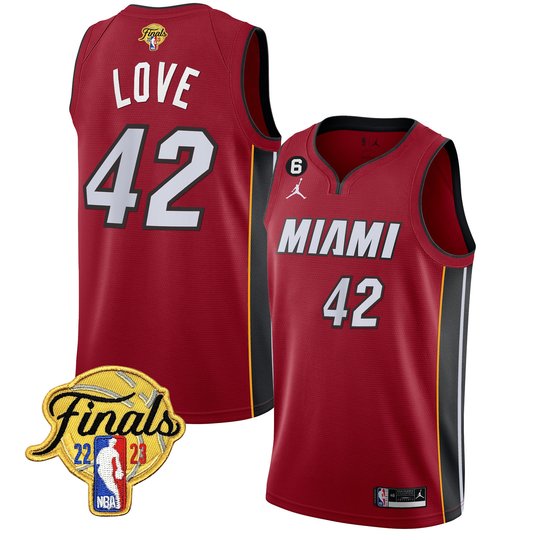 Men's Miami Heat 2023 Finals Patch Collection Jersey - All Stitched