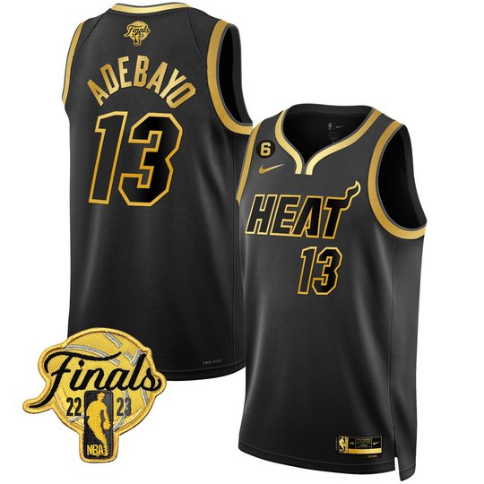 Men's Miami Heat 2023 Finals Patch Collection Jersey - All Stitched
